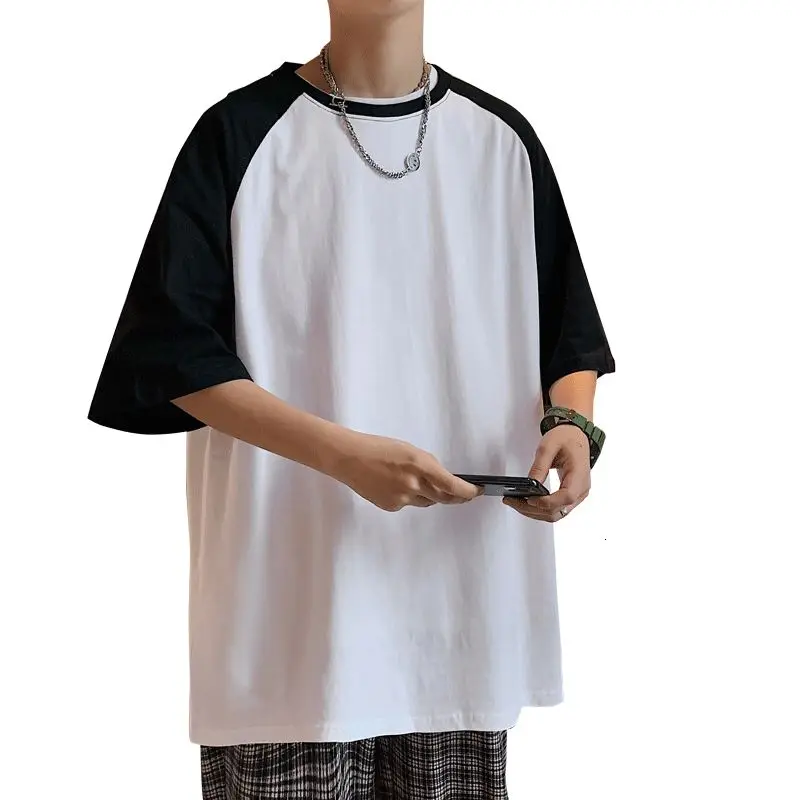 Summer Cotton T-shirt Men's Fashion Hit Color Casual O-neck T Shirt Men Streetwear Korean Loose Short-sleeved Tshirt Mens Tops
Summer Cotton T-shirt Men's Fashion Hit Color Casual O-neck T Shirt Men Streetwear Korean Loose Short-sleeved Tshirt Mens Tops