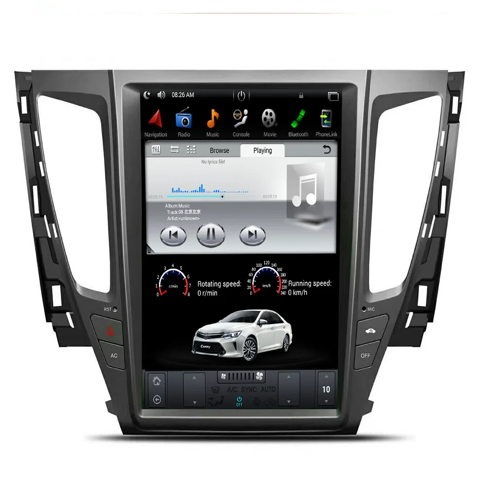 12 1 "Tesla Тип Android 9 0 7 подходит MITSUBISHI PAJERO Sport / L200 2016 2017 2018 2019 автомобильный DVD плеер