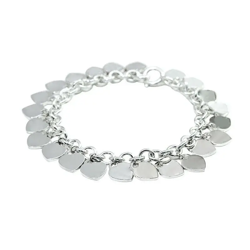 925 multi Heart Silver Bracelet, classic jewelry, original, 1:1, high quality gift, free delivery
925 multi Heart Silver Bracelet, classic jewelry, original, 1:1, high quality gift, free delivery