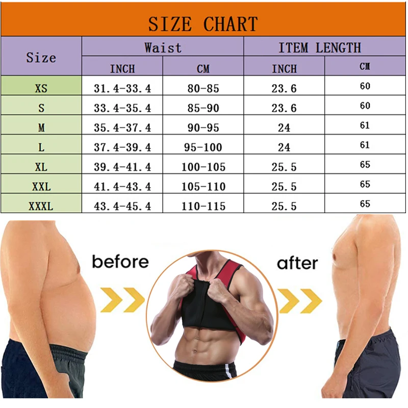 Hot Sale Thermal Shirts Zipper Sports Top Men Neoprene Sauna Belt Running Vest Fat Burn Waist Trainer Shapewear Warming Jacket
Hot Sale Thermal Shirts Zipper Sports Top Men Neoprene Sauna Belt Running Vest Fat Burn Waist Trainer Shapewear Warming Jacket