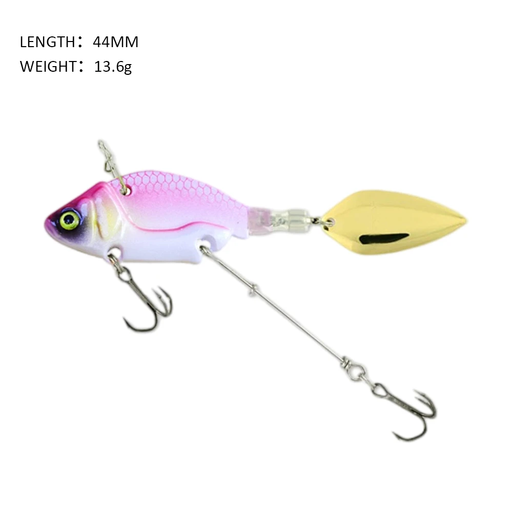 44mm 13.6g Sinking Vibration Rotating Metal Sequins VIB Fishing Lure Crankbaits Artificial Hard Bait Wobblers Fishing Tackle
44mm 13.6g Sinking Vibration Rotating Metal Sequins VIB Fishing Lure Crankbaits Artificial Hard Bait Wobblers Fishing Tackle