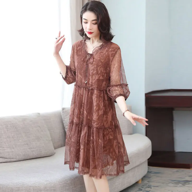 Floral Dress Summer 2020 New Style Loose Belly Covering Half-Sleeve Shirt A- line Dress Woman Dress Vestido De Mujer Femme Robe
Floral Dress Summer 2020 New Style Loose Belly Covering Half-Sleeve Shirt A- line Dress Woman Dress Vestido De Mujer Femme Robe