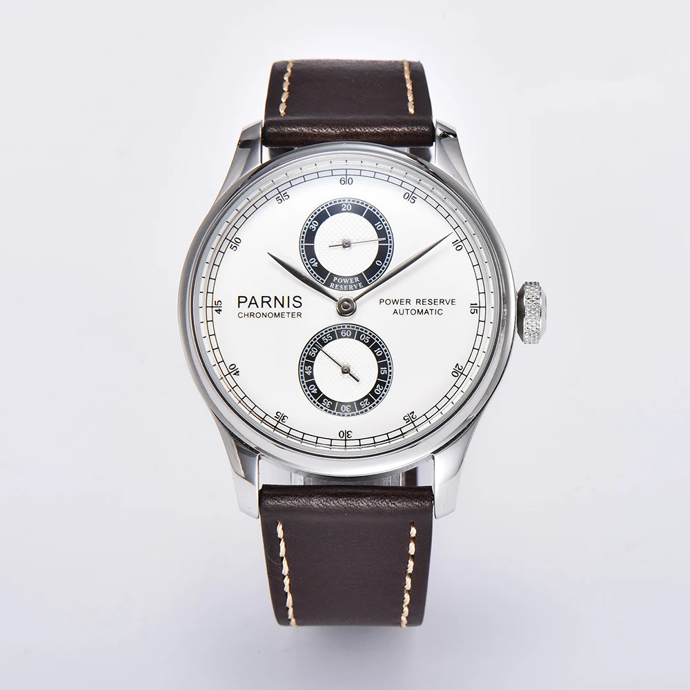 

Новые модные мужские механические часы Parnis с белым циферблатом и автоматическим механизмом, 43 мм, с коробкой в подарок, 2021
