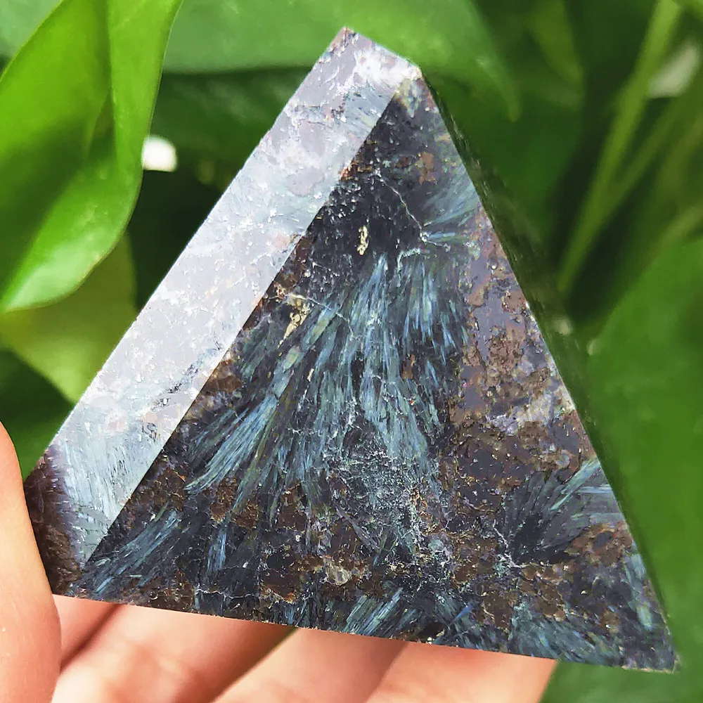 

5cm Crystal Pyramid Natural Astrophyllite Garnet Quartz Point Fireworks Gem Stone Mineral Egyptian crystals Healing