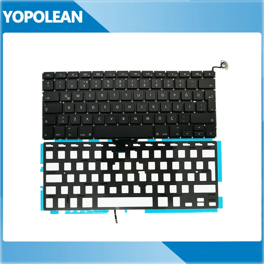 

5pcs/lot New Turkey Turkish Keyboard With Backlight For Macbook Pro 13" Unibody A1278 2009 2010 2011 2012