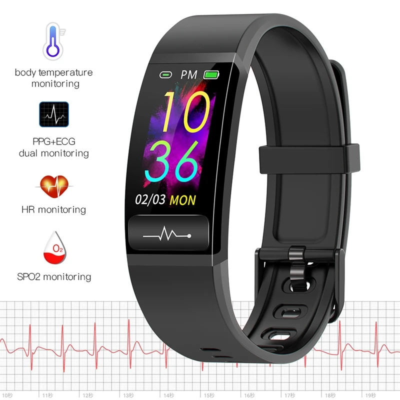 Smart men's wristband, waterproof device, body temperature monitoring, ECG, PPG, heart rate, blood pressure, oxygen, exercise,
Smart men's wristband, waterproof device, body temperature monitoring, ECG, PPG, heart rate, blood pressure, oxygen, exercise,