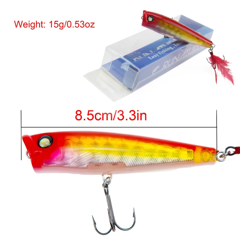 1pc Fishing Lures 8.5cm 15g Topwater Popper Bait Hard Artificial Plastic Fishing Tackle Wobblers Fishing Balancers
1pc Fishing Lures 8.5cm 15g Topwater Popper Bait Hard Artificial Plastic Fishing Tackle Wobblers Fishing Balancers