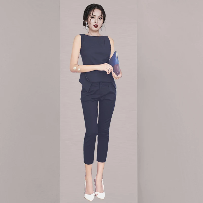 High-End OL Occupation Women Set Korean Style Slim Irregular Vest Top + Casual Seven Points Pants Female Business 2-Piece Set
High-End OL Occupation Women Set Korean Style Slim Irregular Vest Top + Casual Seven Points Pants Female Business 2-Piece Set