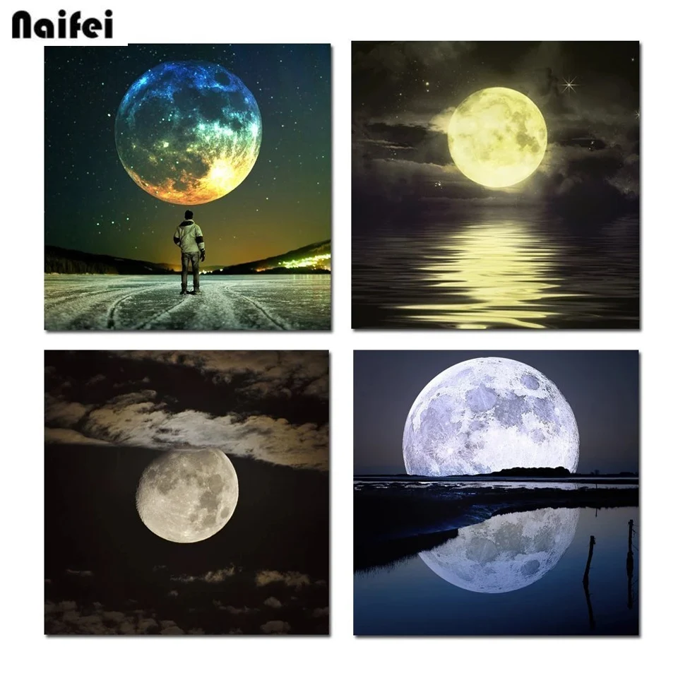 4pcs 5D DIY Diamond Painting Moon Picture Full Square Round Drill Diamond Embroidery Landscape Mosaic Rhinestone Wall Art Decor
4pcs 5D DIY Diamond Painting Moon Picture Full Square Round Drill Diamond Embroidery Landscape Mosaic Rhinestone Wall Art Decor
