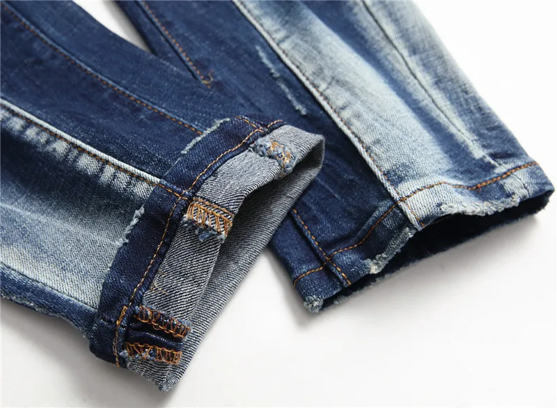 European American Style Fashion Brand Blue Men Jeans Pants Men Slim Jeans Patchwork Letter Moto & Biker Jeans Pants Hole Jeans
European American Style Fashion Brand Blue Men Jeans Pants Men Slim Jeans Patchwork Letter Moto & Biker Jeans Pants Hole Jeans