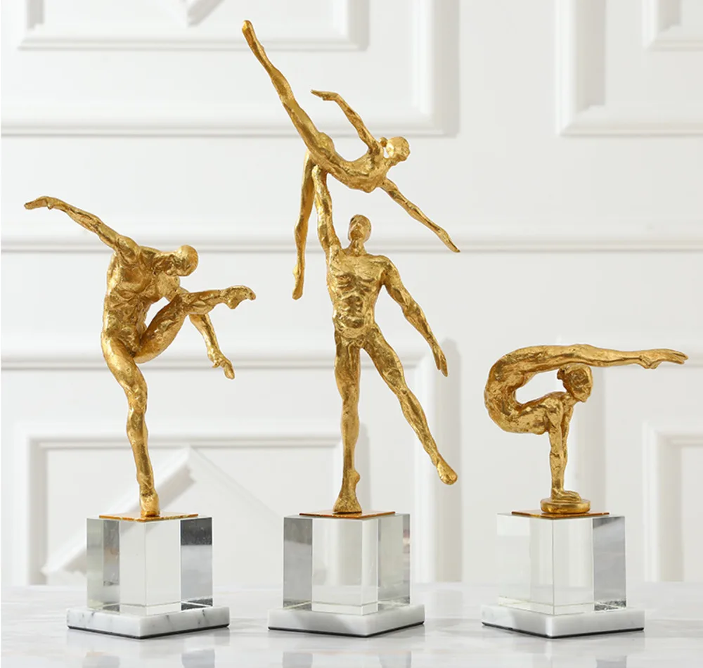 Golden Resin Gymnastic Dance Marble Crystal Base Ornaments Desktop Decoration Gymnast Resin Figurines Crafts Nordic Home Decor
Golden Resin Gymnastic Dance Marble Crystal Base Ornaments Desktop Decoration Gymnast Resin Figurines Crafts Nordic Home Decor