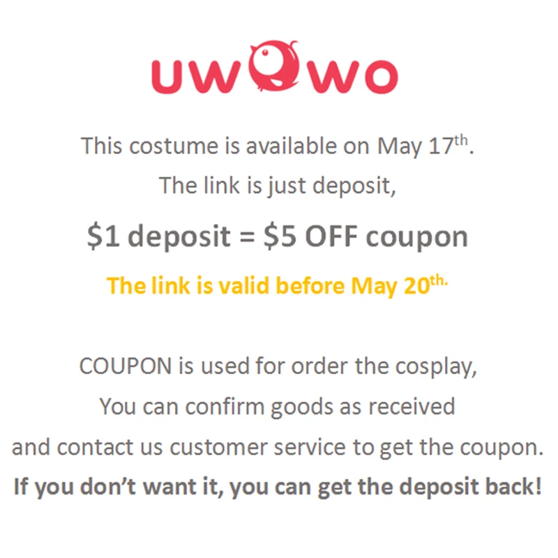 $1 Deposit= $5 Coupon UWOWO Virtual YouTuber Gawr Gura Catshark Casual Outfit Cosplay Costume
$1 Deposit= $5 Coupon UWOWO Virtual YouTuber Gawr Gura Catshark Casual Outfit Cosplay Costume
