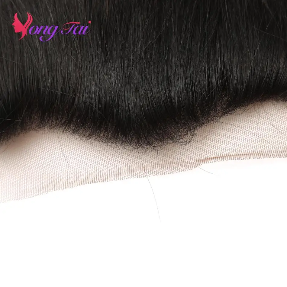 Malaysian straight Bundles With Lace Front Closure 4 Yuyongtai Remy Human Hair Extension hair Vendors free Shipping |