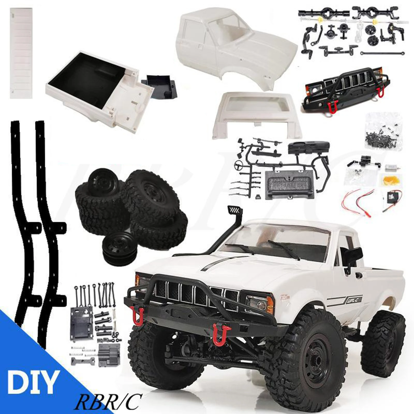1:16 2 4G C24 1 комплект WPL игрушки DIY RC автомобиль внедорожный прицеп задние фонари для