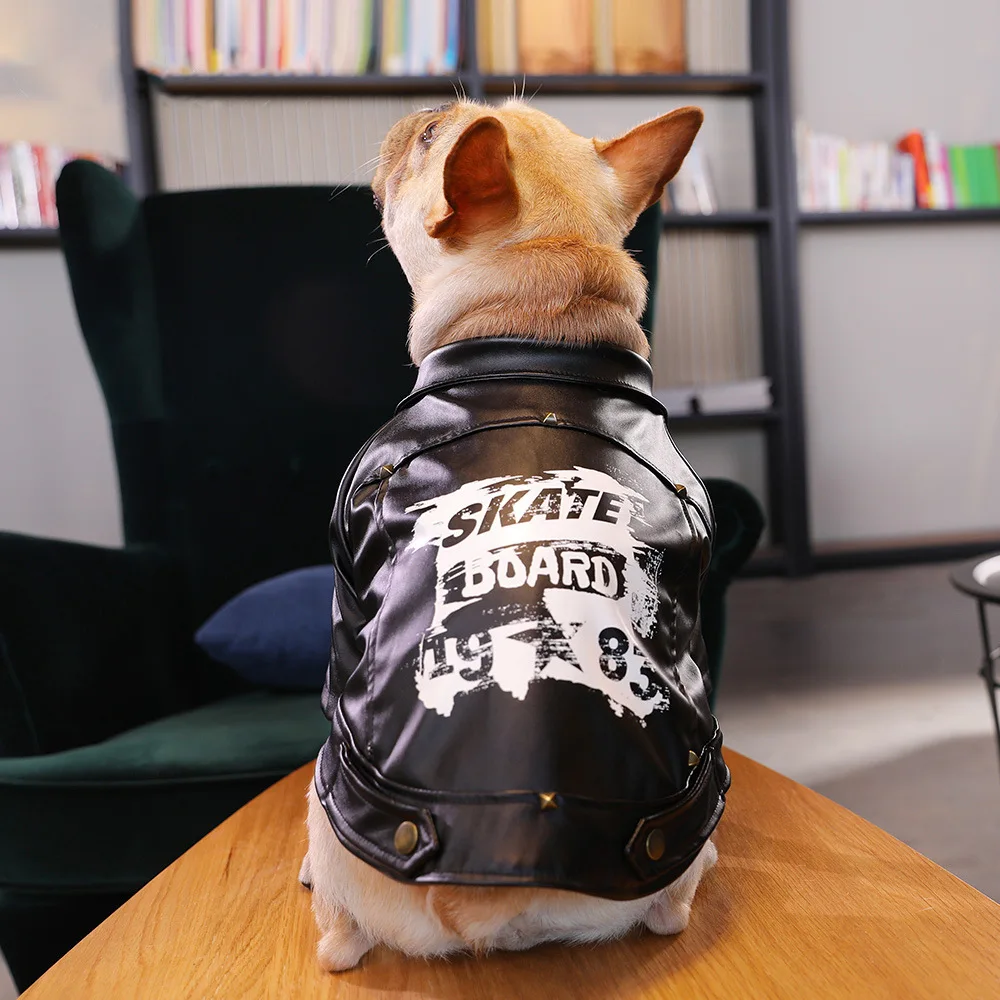 Locomotive Red Leather Dog Coat Teddy Pug ShibaInu Autumn Winter Puppy Clothes Pet Clothes for Small dog Clothes French Bulldog
Locomotive Red Leather Dog Coat Teddy Pug ShibaInu Autumn Winter Puppy Clothes Pet Clothes for Small dog Clothes French Bulldog