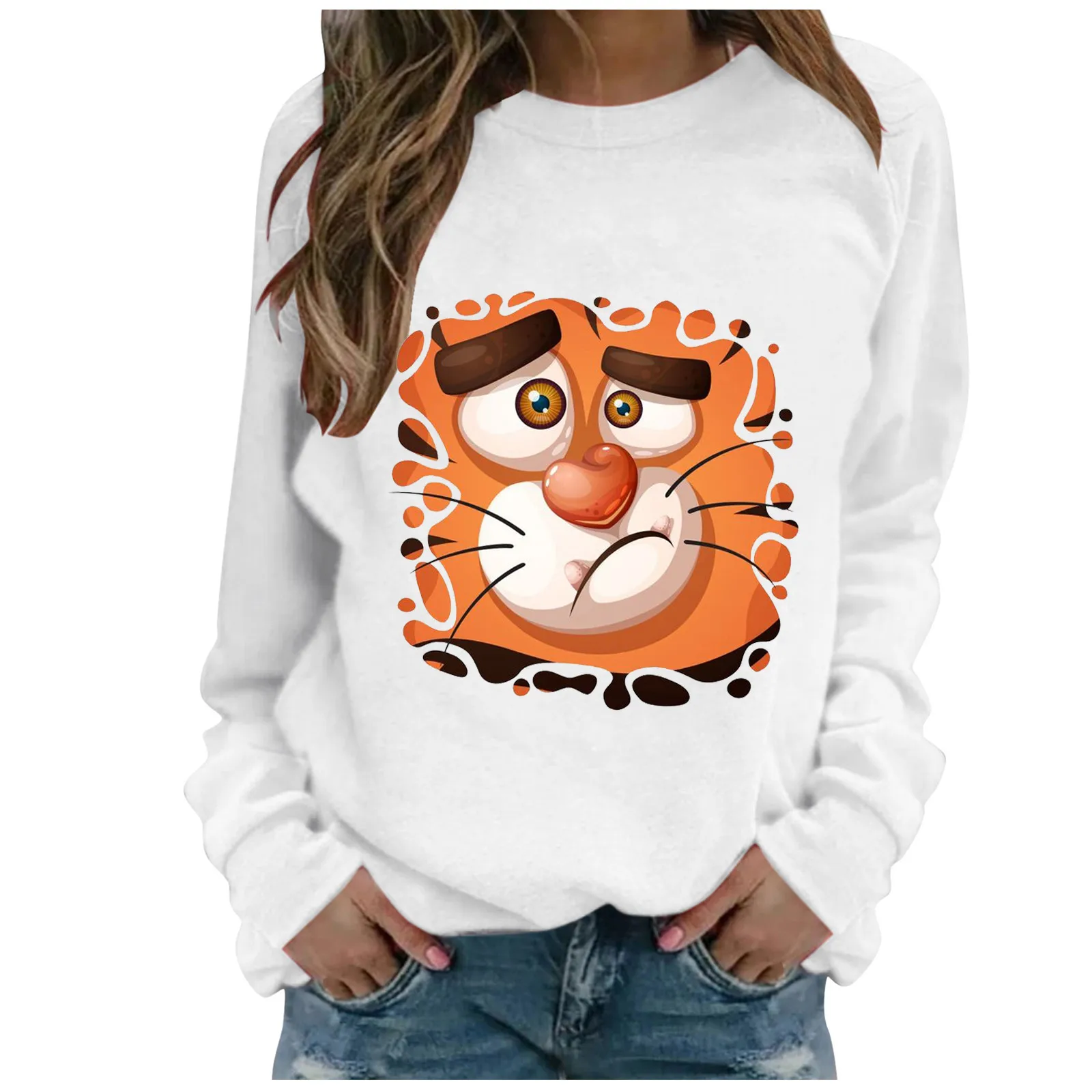 Women's Sweatshirts New Year Cartoon Print Long Sleeved Sweatshirts Casual Pullovers Winter Clothes Women Худи Оверсайз
Women's Sweatshirts New Year Cartoon Print Long Sleeved Sweatshirts Casual Pullovers Winter Clothes Women Худи Оверсайз