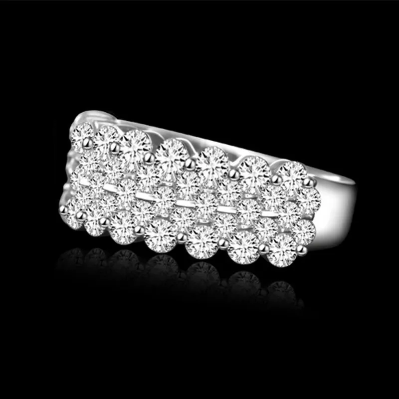 Double Row Full Round Zircon Ring for Women Silver Plated Cute Romantic Wedding Party Rings Jewelry Accessories
Double Row Full Round Zircon Ring for Women Silver Plated Cute Romantic Wedding Party Rings Jewelry Accessories