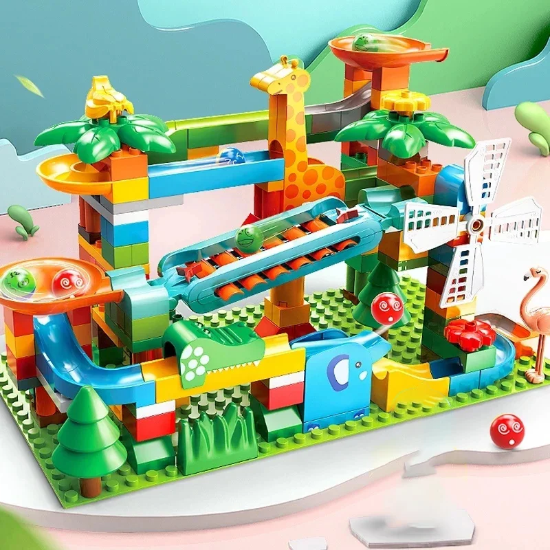 Big Castle Slide Building Blocks Stone Funnel Bricks Marble Race Toys for Children Christmas Presents
Big Castle Slide Building Blocks Stone Funnel Bricks Marble Race Toys for Children Christmas Presents