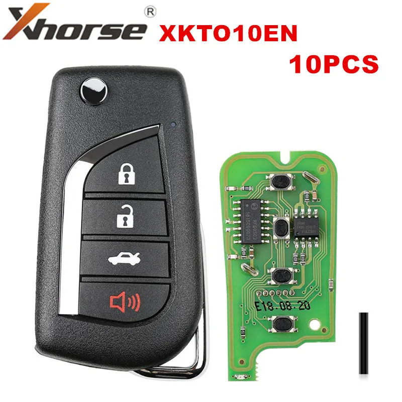 10PCS/LOT XHORSE XKTO10EN for Toyota Style(Flip-4BTN) Wired Universal Remote Key Fob 4 Button for VVDI Key Tool
10PCS/LOT XHORSE XKTO10EN for Toyota Style(Flip-4BTN) Wired Universal Remote Key Fob 4 Button for VVDI Key Tool