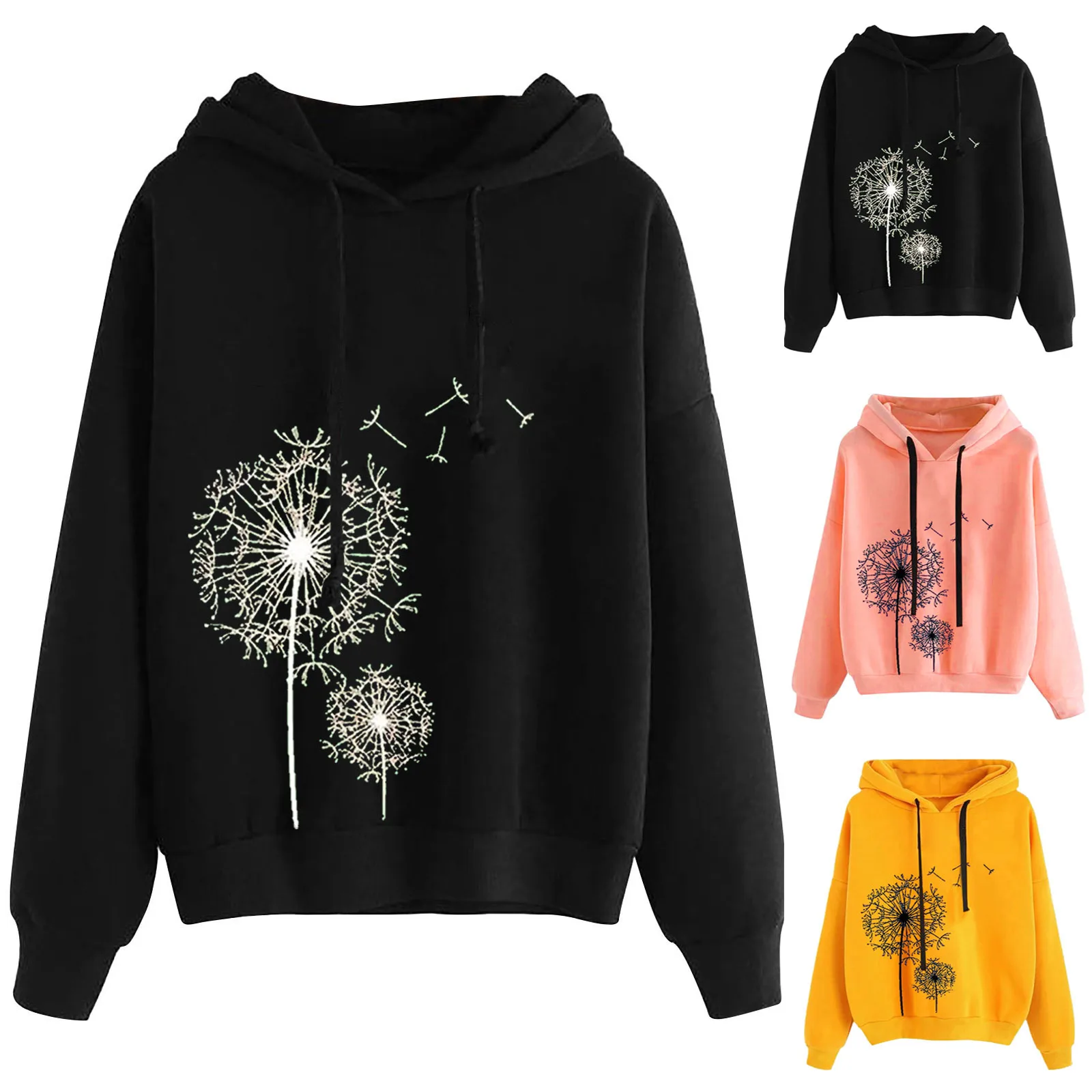 Plus Size Women Sweatshirt Hoodies Ladies Girls Hooded Dandelion Printed Casual Pullovers Long Sleeve Autumn Winter Sweatshirts
Plus Size Women Sweatshirt Hoodies Ladies Girls Hooded Dandelion Printed Casual Pullovers Long Sleeve Autumn Winter Sweatshirts