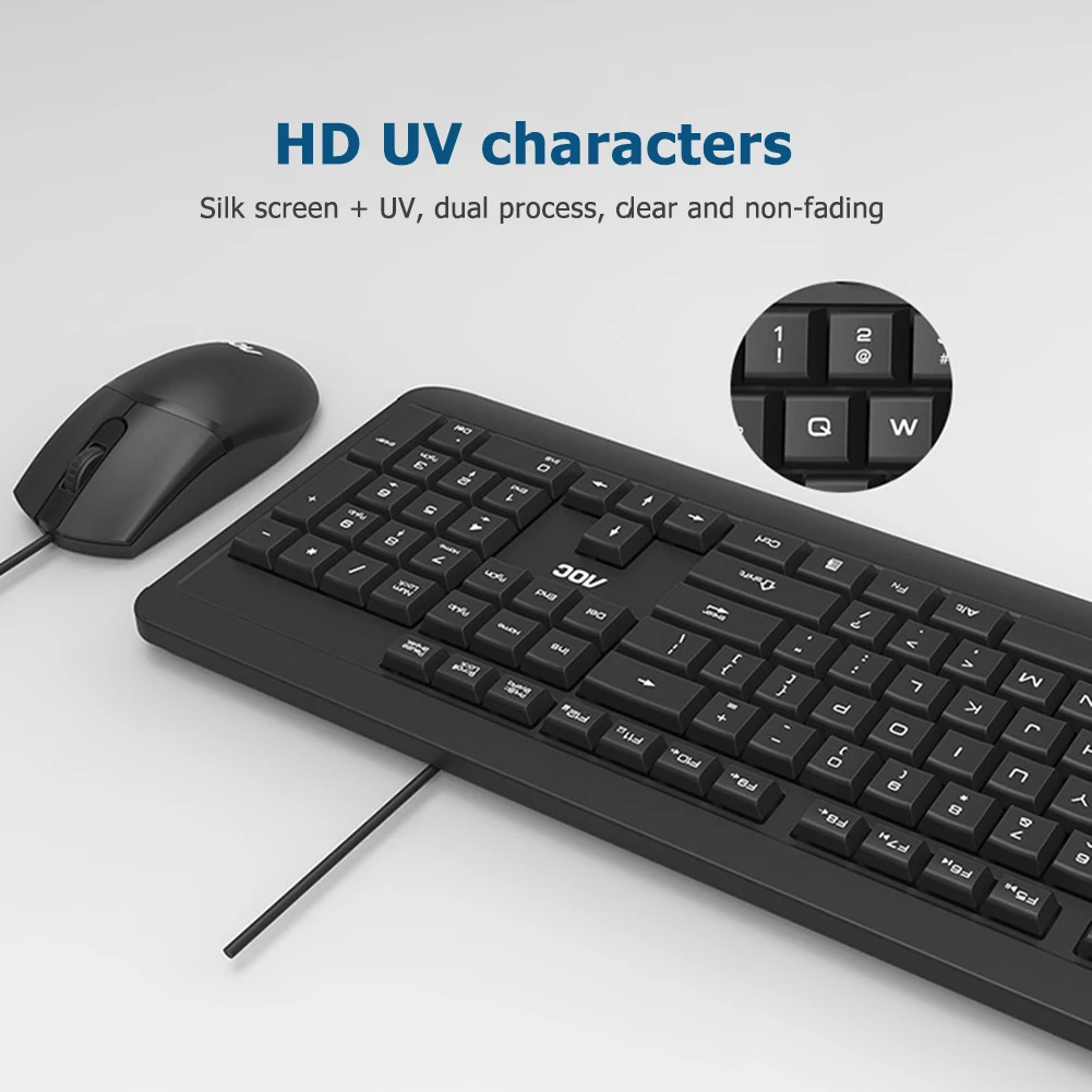 AOC KM131 USB Wired 104 Keys Keyboard 3 Buttons 1000 DPI Mouse Computer PC Combos Set for Home Office Gaming keyboard and Mouse
AOC KM131 USB Wired 104 Keys Keyboard 3 Buttons 1000 DPI Mouse Computer PC Combos Set for Home Office Gaming keyboard and Mouse