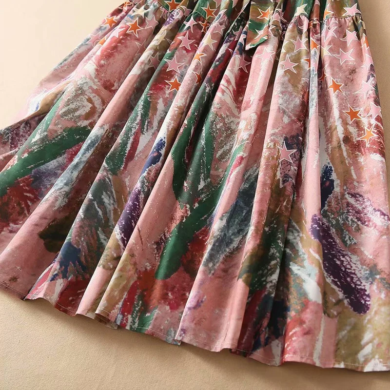 Designer High Quality 2021 Summer New Women'S Party Casual Print Fashion Vintage Elegant Short Sleeve Shirt Midi Dress
Designer High Quality 2021 Summer New Women'S Party Casual Print Fashion Vintage Elegant Short Sleeve Shirt Midi Dress