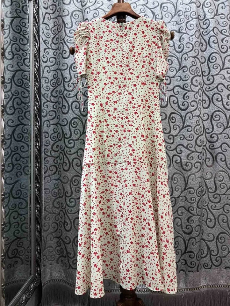 New Korean Fashion Style Dress 2020 Summer Women V-Neck Elegant Little Floral Print Drawstring Pleated Short Sleeve Casual Dress
New Korean Fashion Style Dress 2020 Summer Women V-Neck Elegant Little Floral Print Drawstring Pleated Short Sleeve Casual Dress