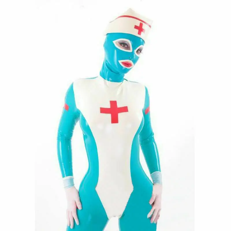 Lesbian nurse latex catsuit fan image