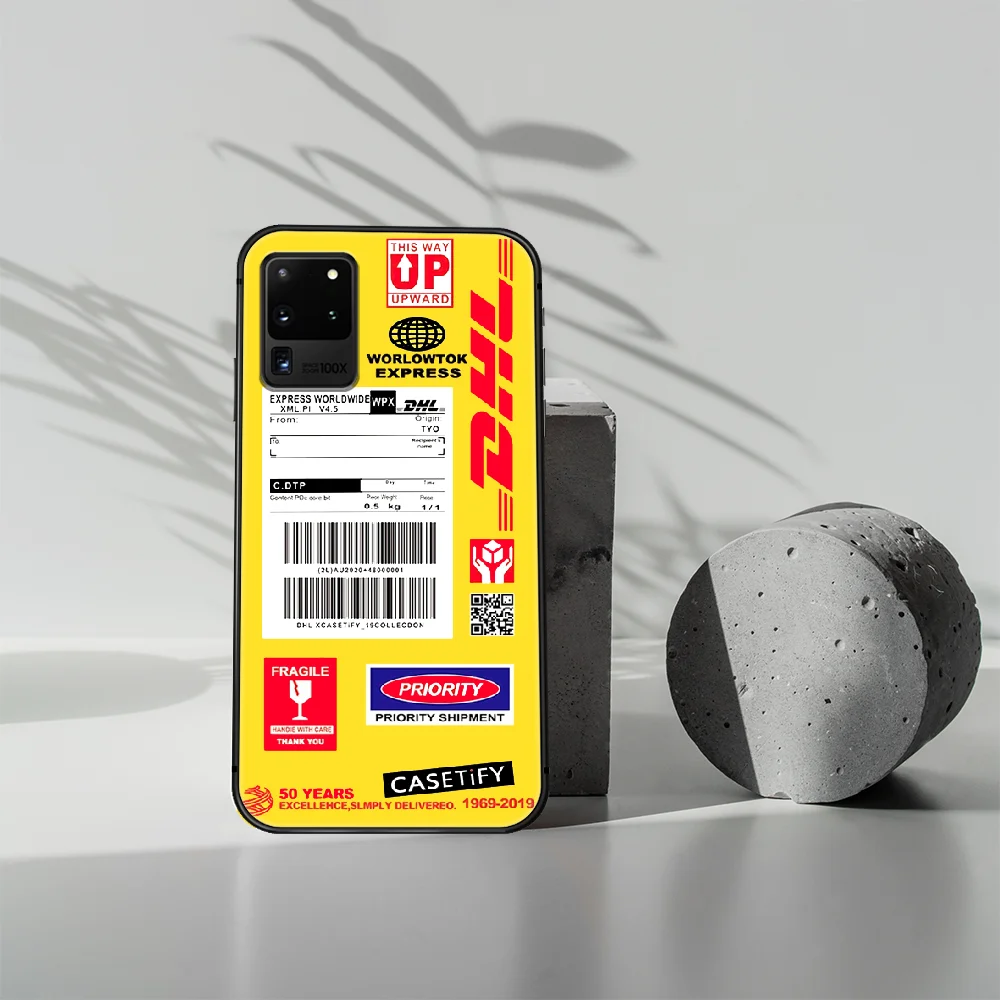 label DHL yellow Phone Case Cover Hull For Samsung Galaxy S 7 8 9 10 e 20 FE edge uitra plus Note 9 10 20 black Etui Soft Cell 
label DHL yellow Phone Case Cover Hull For Samsung Galaxy S 7 8 9 10 e 20 FE edge uitra plus Note 9 10 20 black Etui Soft Cell