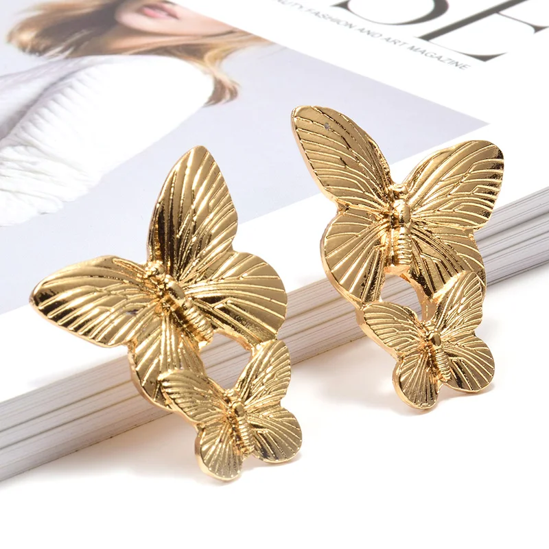 Wholesale Christmas Gift Metal Gold Butterfly-Shaped Drop Earrings Fine Jewelry Accessories Fashion Pendientes Bijoux For Women
Wholesale Christmas Gift Metal Gold Butterfly-Shaped Drop Earrings Fine Jewelry Accessories Fashion Pendientes Bijoux For Women