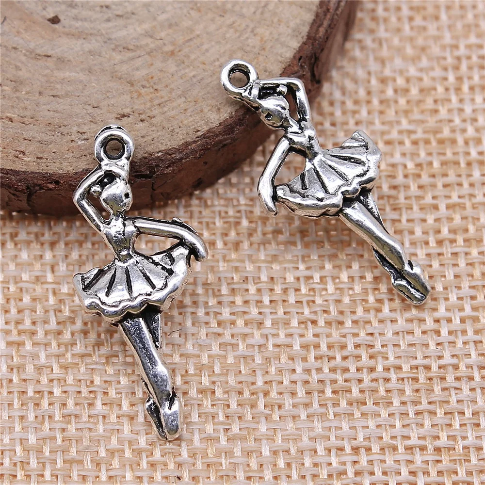 10pcs Diy Earrings Jewelry Accessories 31x14mm Dancing Girl Charms Zinc Alloy Antique Silver Color
10pcs Diy Earrings Jewelry Accessories 31x14mm Dancing Girl Charms Zinc Alloy Antique Silver Color
