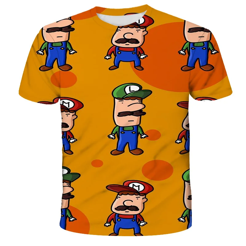 Summer 2021 new cute children's T-shirt 3D cartoon printing Japanese game Super Mario boy girl anime element T-shirt
Summer 2021 new cute children's T-shirt 3D cartoon printing Japanese game Super Mario boy girl anime element T-shirt