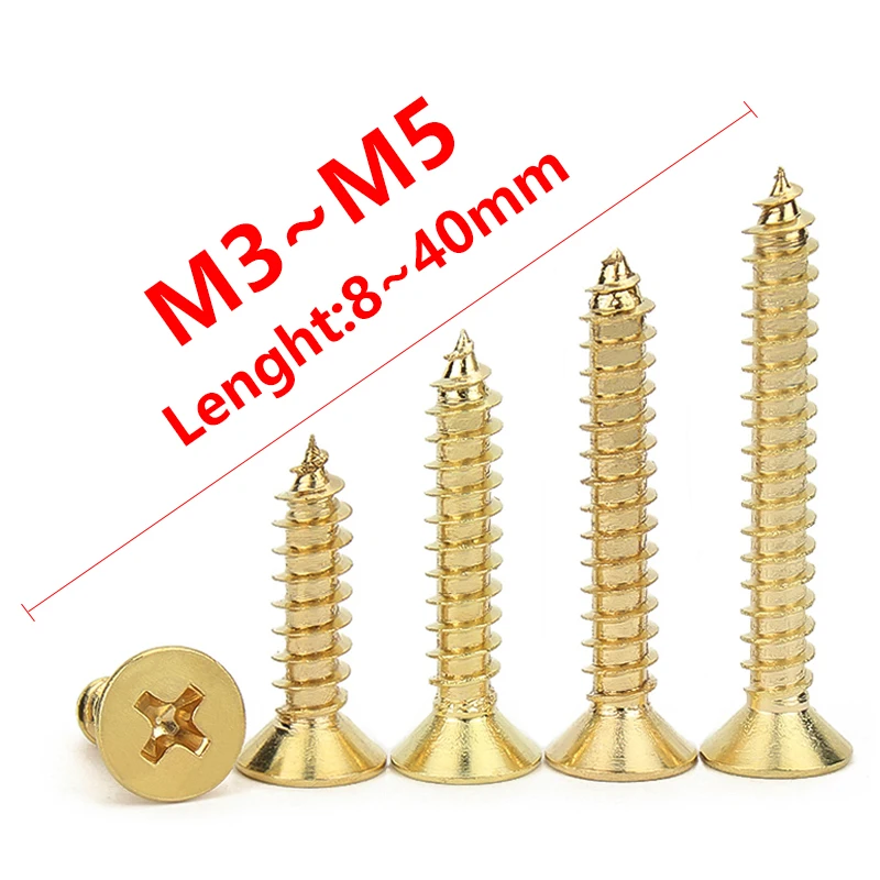 M3 M3.5 M4 M5 Phillips Brass Flat Head Self Tapping Screw Metric Thread Cross Recessed Countersunk Metal Bolt Standard Hardware
M3 M3.5 M4 M5 Phillips Brass Flat Head Self Tapping Screw Metric Thread Cross Recessed Countersunk Metal Bolt Standard Hardware