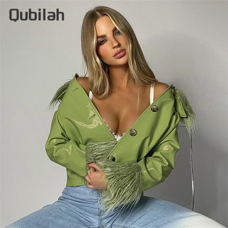 Jacket Women Streetwear Solid Faux Hipster Leather Coat High Street Long Sleeve Cardigan Winter Warm Jackets for Women Clothing
Jacket Women Streetwear Solid Faux Hipster Leather Coat High Street Long Sleeve Cardigan Winter Warm Jackets for Women Clothing
