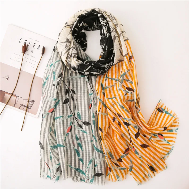 New style spring and summer multicolor bamboo leaf silk scarf women's fashion cotton hemp scarf color printing shawl beach towel
New style spring and summer multicolor bamboo leaf silk scarf women's fashion cotton hemp scarf color printing shawl beach towel
