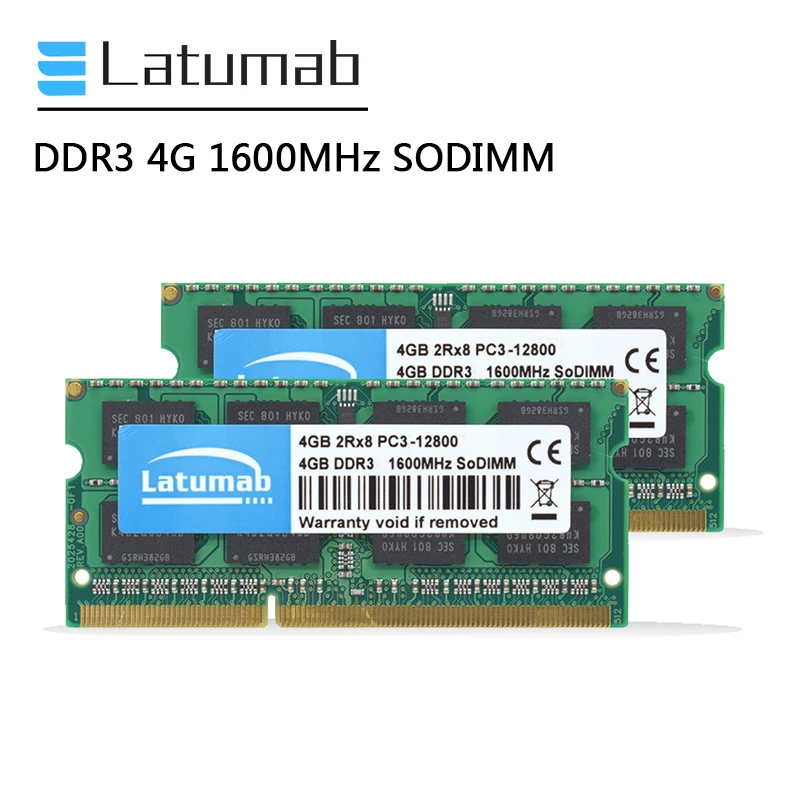 Оперативная память DDR3 Latumab, 4 ГБ, 8 ГБ, 16 ГБ, 1600 МГц, память для ноутбука, 204 контактов, SODIMM 1,5 в, Память ОЗУ DDR3, модуль памяти для ноутбука
Оперативная память DDR3 Latumab, 4 ГБ, 8 ГБ, 16 ГБ, 1600 МГц, память для ноутбука, 204 контактов, SODIMM 1,5 в, Память ОЗУ DDR3, модуль памяти для ноутбука