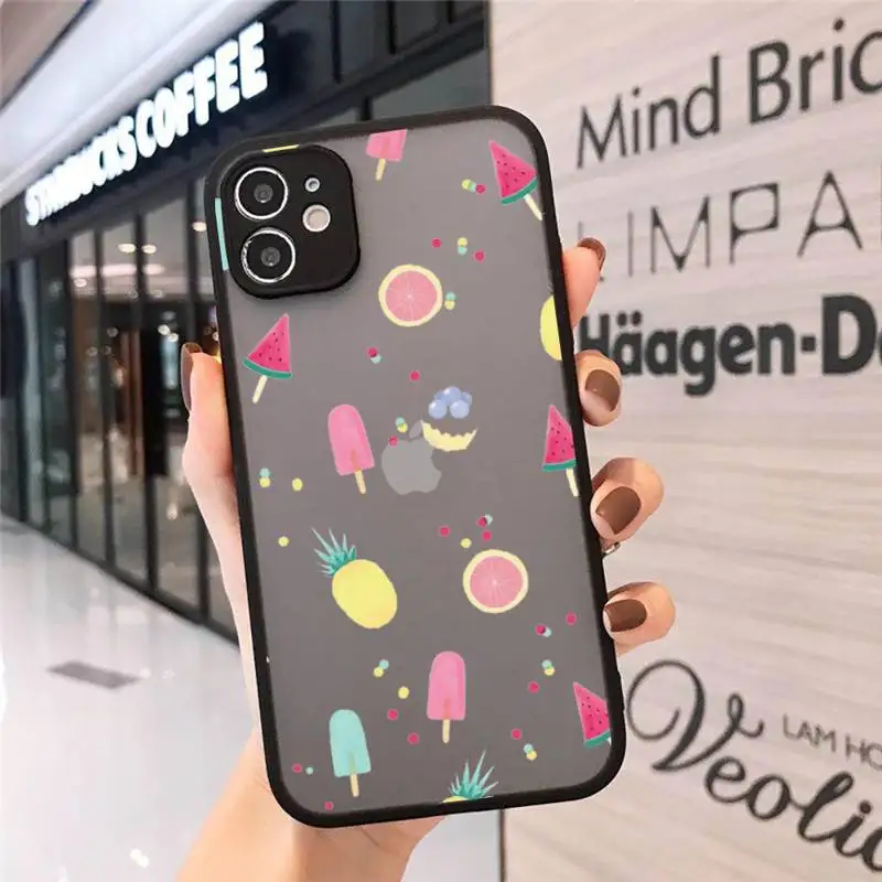 Phone Case For iPhone 12 11 Mini Pro XR XS Max 7 8 Plus X fruit banana pineapple Strawberry Matte transparent cover
Phone Case For iPhone 12 11 Mini Pro XR XS Max 7 8 Plus X fruit banana pineapple Strawberry Matte transparent cover