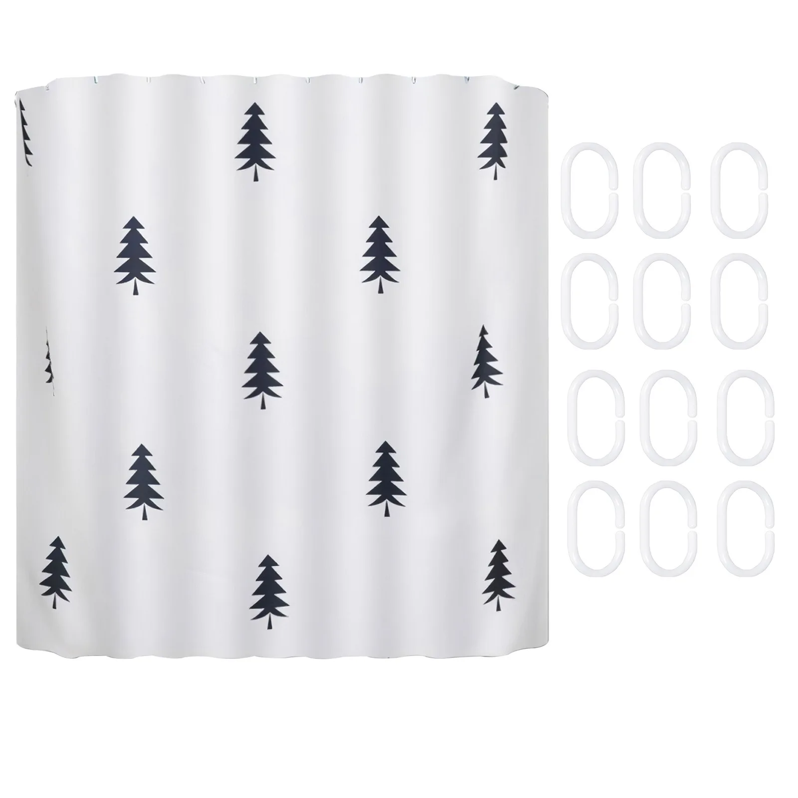 Small Tree Pattern Shower Curtain Plain Weave Waterproof Bathroom Curtain With 12 Hanging Hooks For Home Bathroom
Small Tree Pattern Shower Curtain Plain Weave Waterproof Bathroom Curtain With 12 Hanging Hooks For Home Bathroom