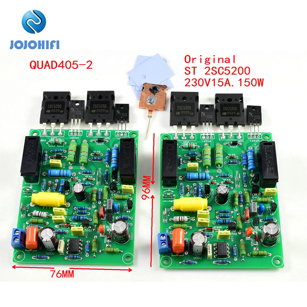 Одна пара Φ 100W 8R 2SC5200 230V 15A 150W JFET стерео двухканальный готовый усилитель плата