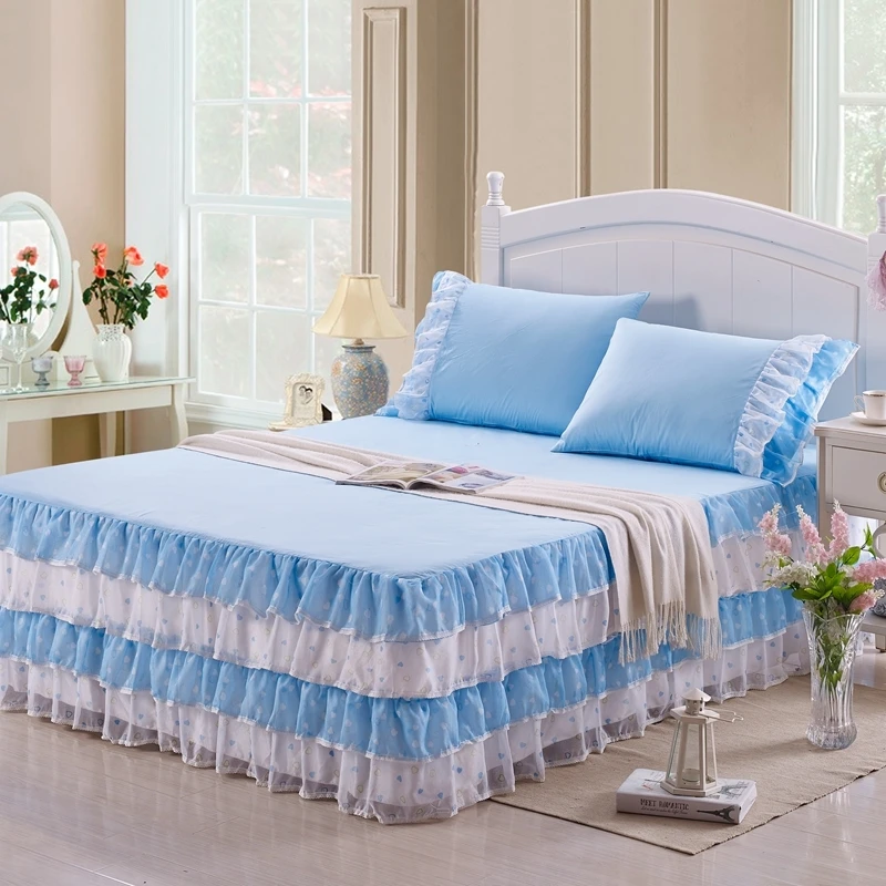 1pcs Solid Color Bed Skirt Printed Bed Sheet Princess Bed Ruffle Lace Luxury Flat Sheet Bed-mat Twin Queen Size No Pillowcase
1pcs Solid Color Bed Skirt Printed Bed Sheet Princess Bed Ruffle Lace Luxury Flat Sheet Bed-mat Twin Queen Size No Pillowcase