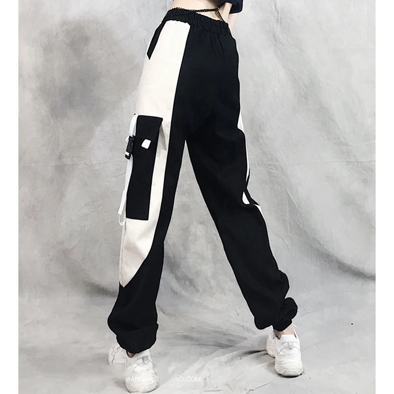 Spring Color Block Pocket Cargo Pants High Waist Vintage Harem Pants Women Black Streetwear Pants Women High Waist Trousers
Spring Color Block Pocket Cargo Pants High Waist Vintage Harem Pants Women Black Streetwear Pants Women High Waist Trousers