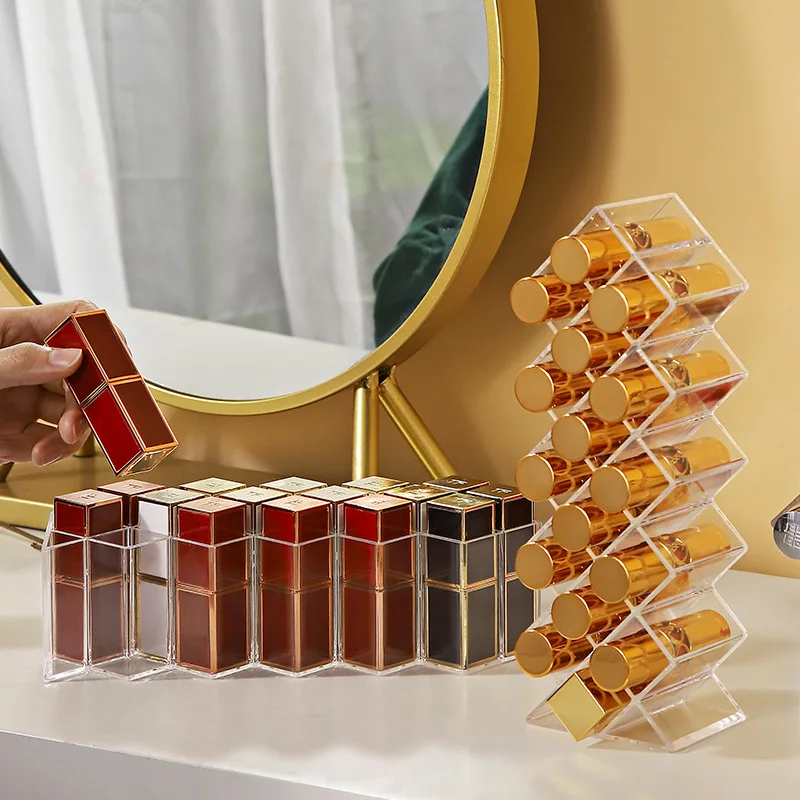 Acrylic Cosmetics Storage Boxes 16/28 Lattice Acrylic Lipstick Desktop Finishing Transparent Racks Plastic Multi-cell Organizer
Acrylic Cosmetics Storage Boxes 16/28 Lattice Acrylic Lipstick Desktop Finishing Transparent Racks Plastic Multi-cell Organizer