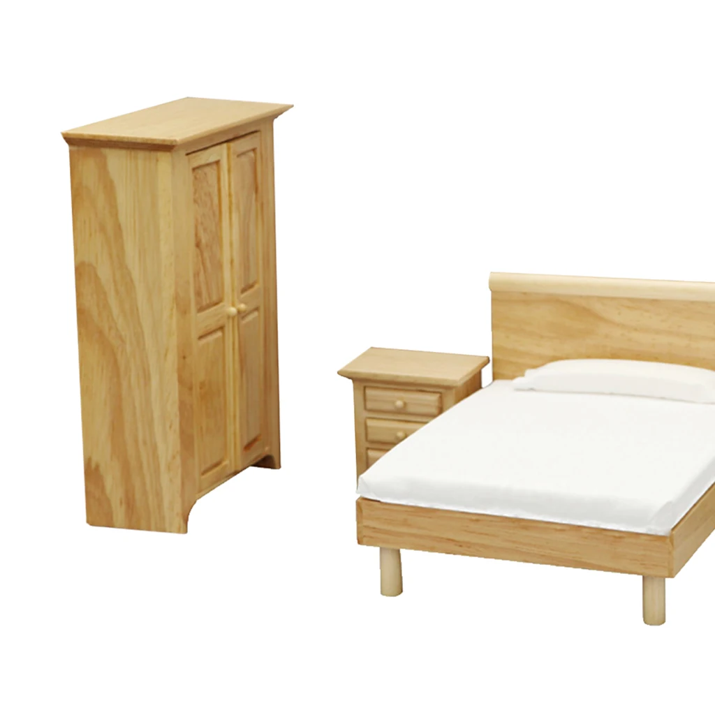 4X Doll House Handcraft Wood Unpainted Bedroom Furniture Bed Bedside Table Closet 1:12 Dollhouse Life Scene Decoration Toys
4X Doll House Handcraft Wood Unpainted Bedroom Furniture Bed Bedside Table Closet 1:12 Dollhouse Life Scene Decoration Toys