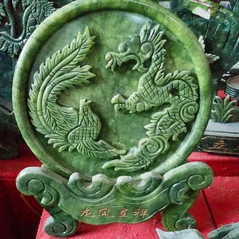 Fashion South China Green Hand-carved Jade Dragon Taiwan Screen Living Room Decoration Home Gift
Fashion South China Green Hand-carved Jade Dragon Taiwan Screen Living Room Decoration Home Gift