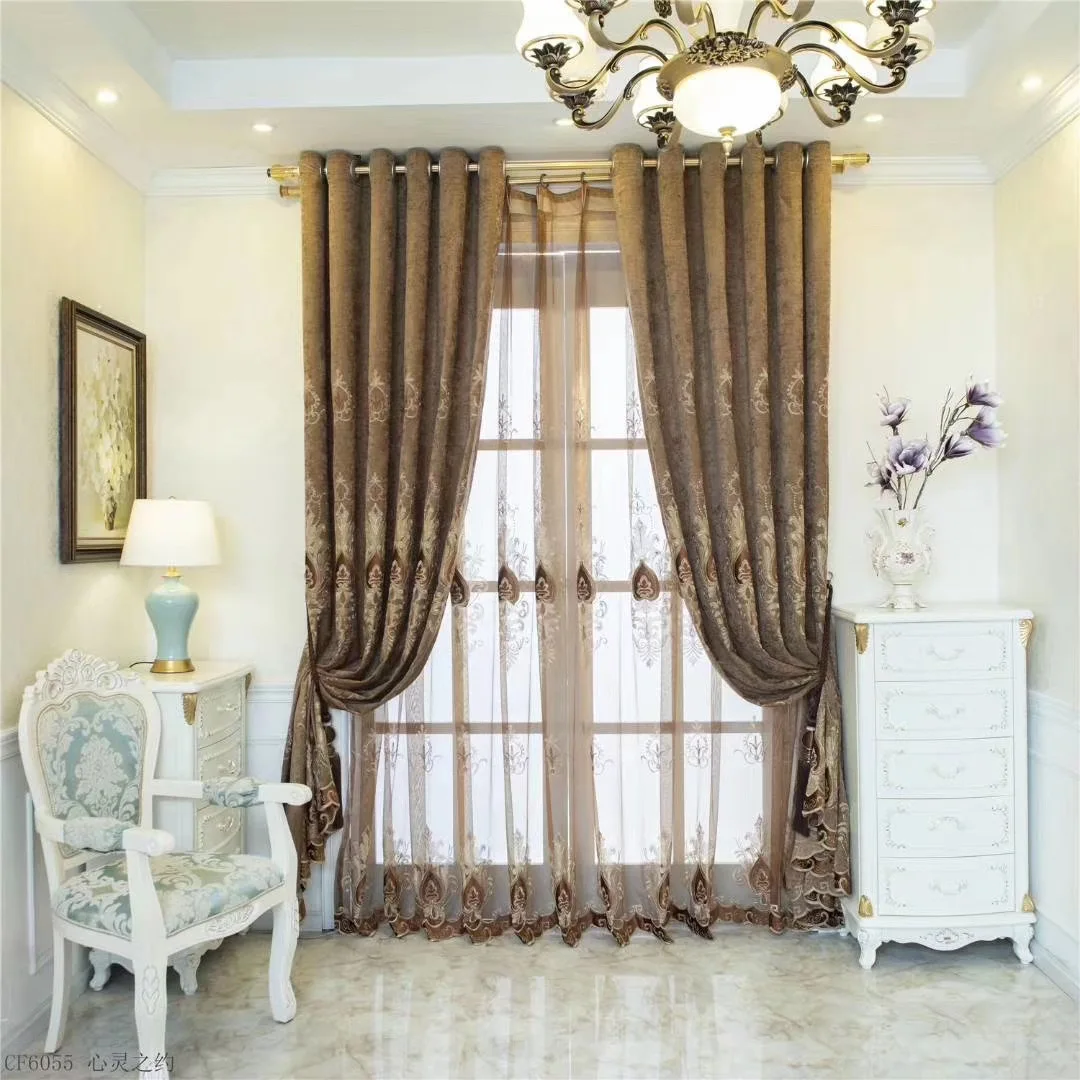 European Style Openwork Embroidery Gauze Blackout Curtains Modern Living Room Bedroom Heart Pattern Curtains
European Style Openwork Embroidery Gauze Blackout Curtains Modern Living Room Bedroom Heart Pattern Curtains