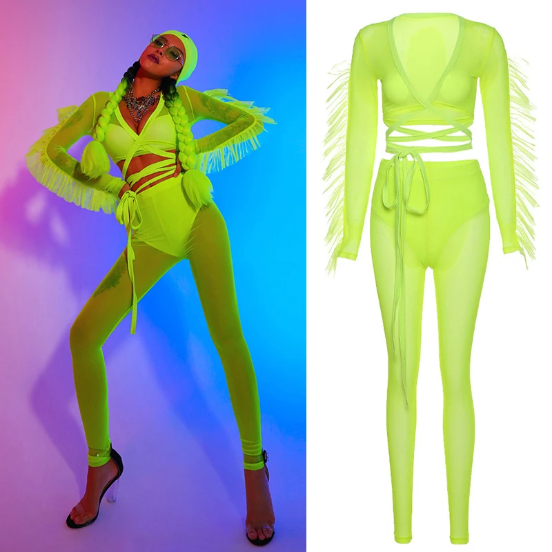 Fluorescent Green See-Through Jumpsuit Nightclub Ds Stage Costumes Women Gogo Dancers Outfits Jazz Dance Costume Rave Clothes
Fluorescent Green See-Through Jumpsuit Nightclub Ds Stage Costumes Women Gogo Dancers Outfits Jazz Dance Costume Rave Clothes
