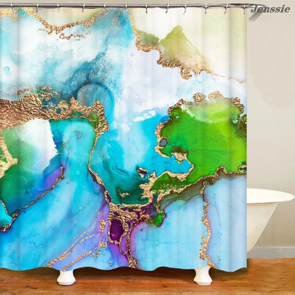 3D Simple Marble Printing Bathroom Waterproof Shower Curtain Polyester Home Decor Colorful Pattern Bath Curtain With 12 Hooks
3D Simple Marble Printing Bathroom Waterproof Shower Curtain Polyester Home Decor Colorful Pattern Bath Curtain With 12 Hooks