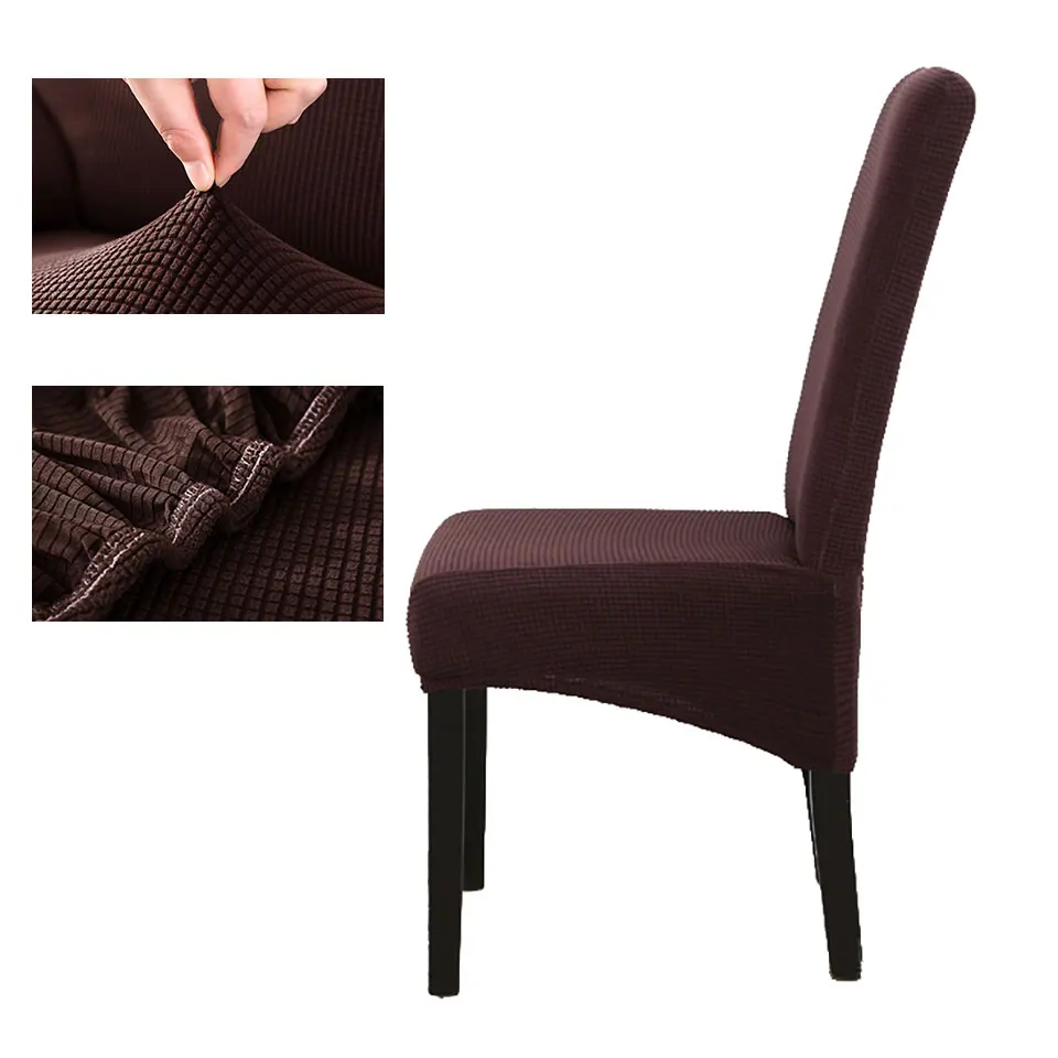 Флисовая ткань XL размер длинный Чехол для стула в клетку чехлы сидений стульев
