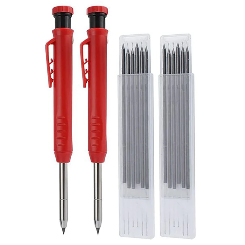 2Pcs Carpenter Pencils, Construction Pencils with 12Pcs Refills, Leads Mechanical Pencil Architect Pencils
2Pcs Carpenter Pencils, Construction Pencils with 12Pcs Refills, Leads Mechanical Pencil Architect Pencils
