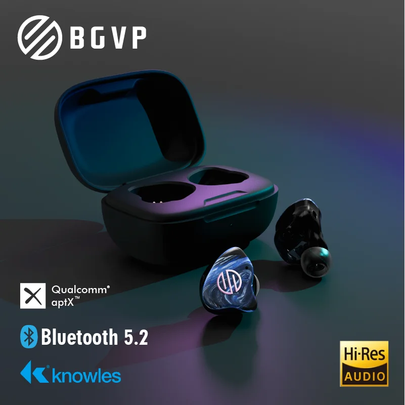 Наушники-вкладыши BGVP Q2S Knowles Sonion BA Беспроводные Hi-Fi наушники Bluetooth 5 2 спортивные TWS